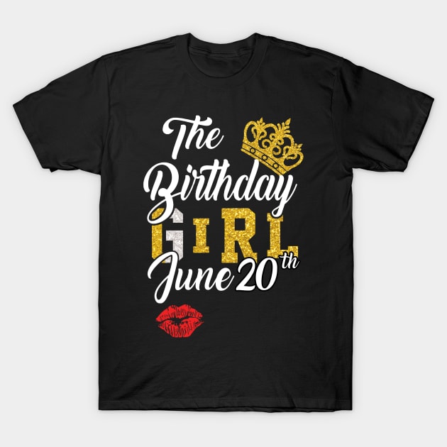 The Birthday Girl June 20th T-Shirt by ladonna marchand
